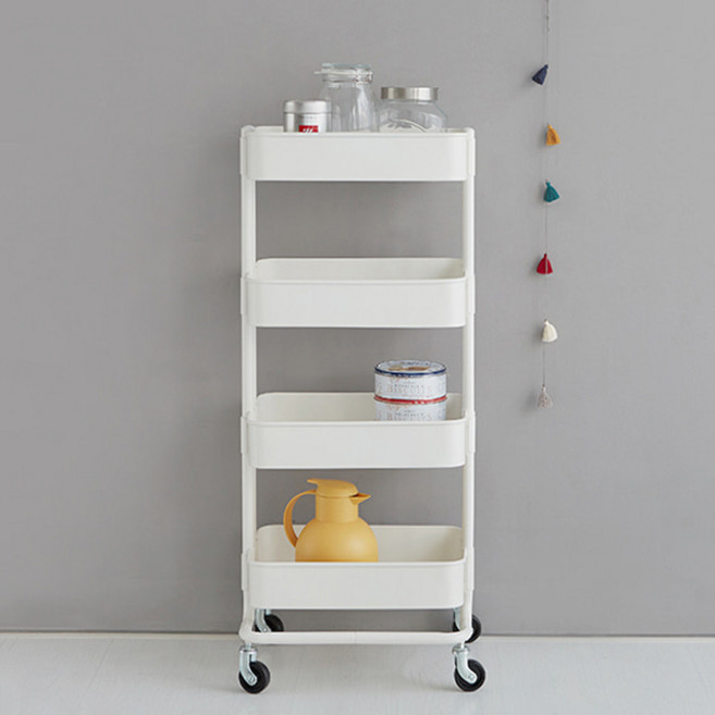 마켓비 롬비 트롤리 카트, 화이트, 4단