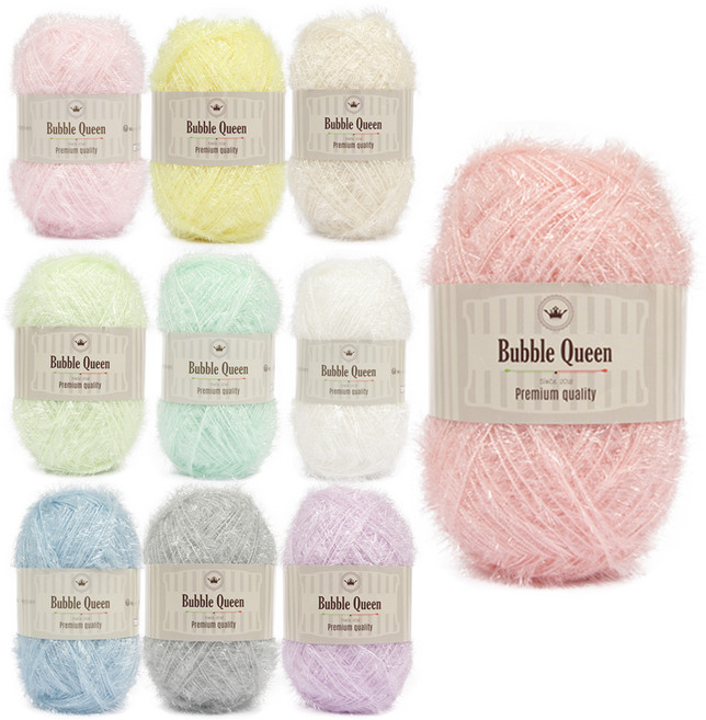 브랜드얀 버블퀸수세미 뜨개실 10종 세트, 밝고고운파스텔, 10개