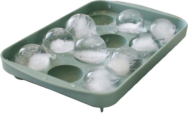 파스텔 실리콘 원형 아이스몰드 12구, 그린, 1개