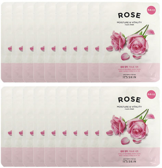 잇츠스킨 생생 장미 마스크 시트 20g, 1개입, 20개