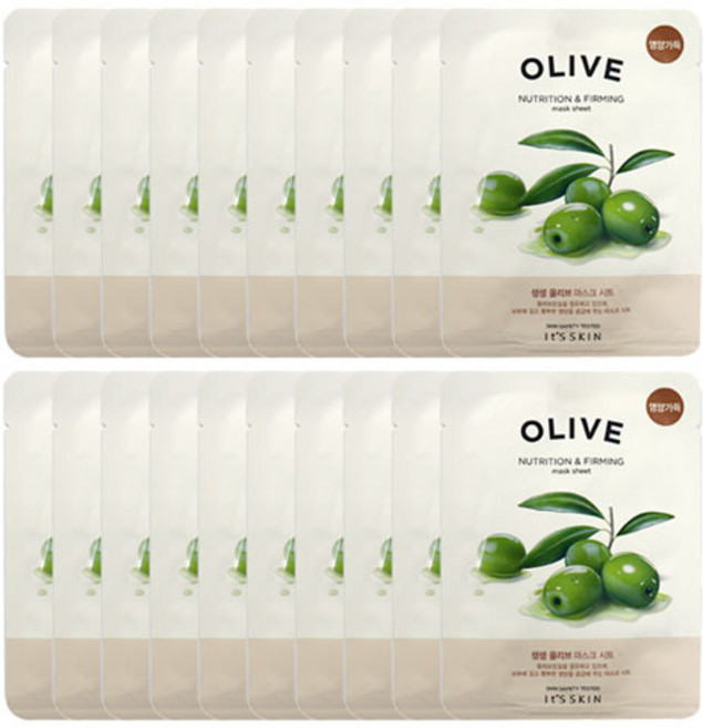 잇츠스킨 생생 올리브 마스크 시트 20g, 1개입, 20개