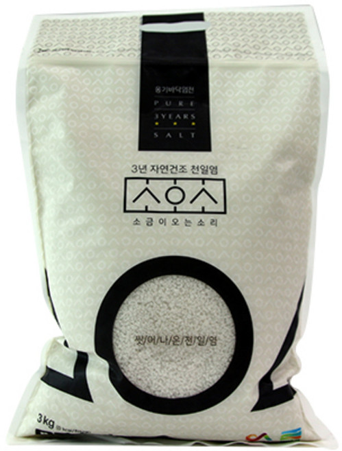소금이오는소리 3년묵은 씻어나온천일염, 3kg, 1개