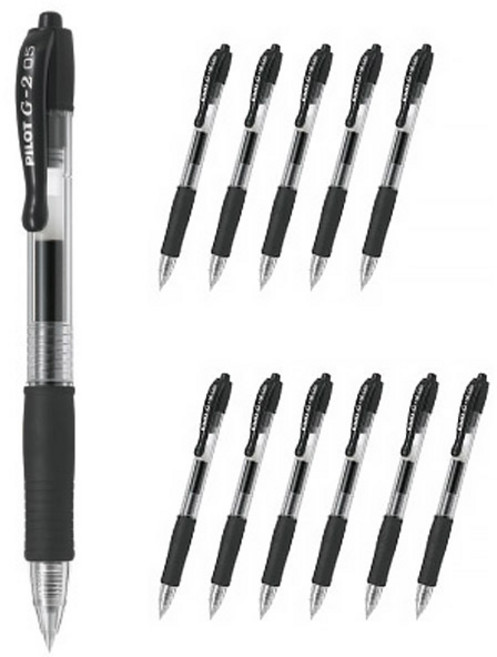 PILOT 百樂 G-2 按壓式原子筆 0.5mm BL-G2-5, 12個, 黑色