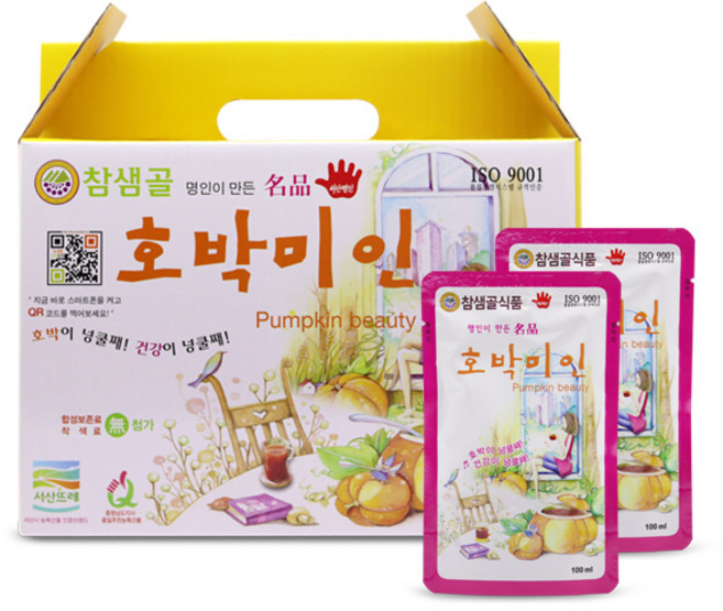 참샘골 호박미인 맷돌 호박즙, 5L, 1박스