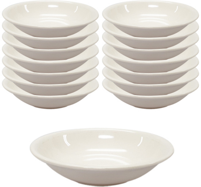 ABM 찬사라 접시 4반, 흰색, 15개