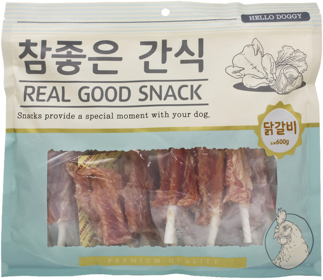 헬로도기 강아지 참좋은 건조간식, 닭갈비, 400g, 1개