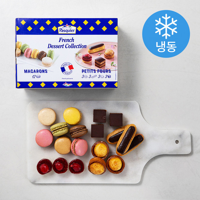 파스키에 프렌치 디저트 컬렉션 쁘띠뽀 179g + 마카롱 154g 세트 (냉동), 333g, 1개입, 1세트