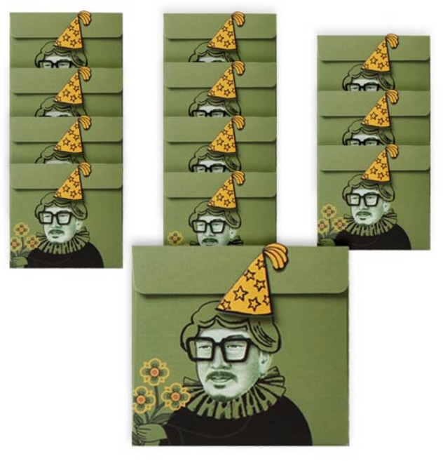 방긋 세종대왕 미니 돈봉투, 혼합색상, 12개