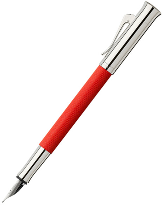 GRAF VON FABER-CASTELL Guilloche India 鋼筆, F, 紅色