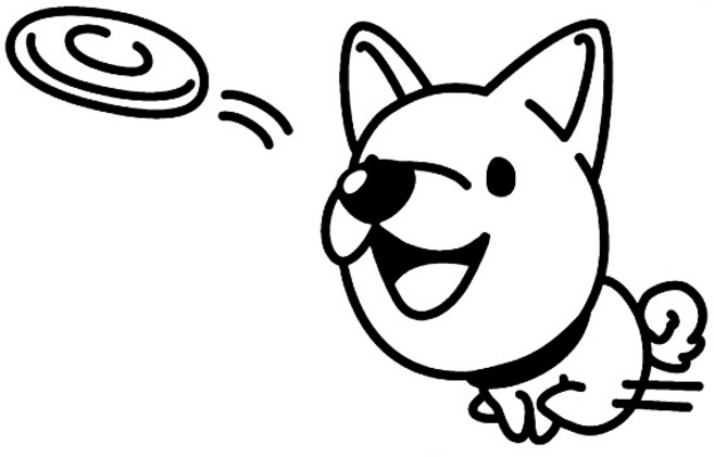 수풀 그래픽 포인트스티커 동물 빅 아이콘 01, 블랙