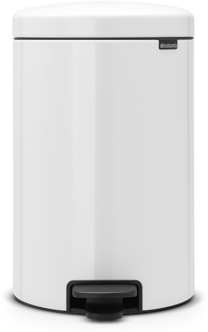브라반티아 뉴아이콘 페달 휴지통, 화이트