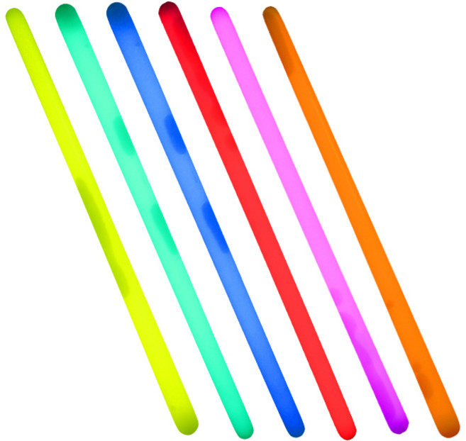 LivingDA 螢光棒 35cm, 紅色, 綠色, 橘色, 粉紅色, 藍色, 黃色, 6個