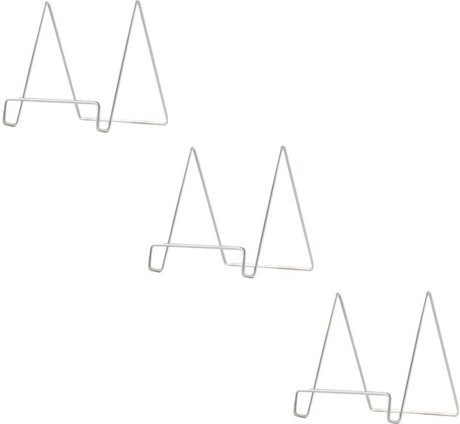 앤티스 심플 라인 책거치 보관홀더 교차형 소형 3p, 실버, 1단