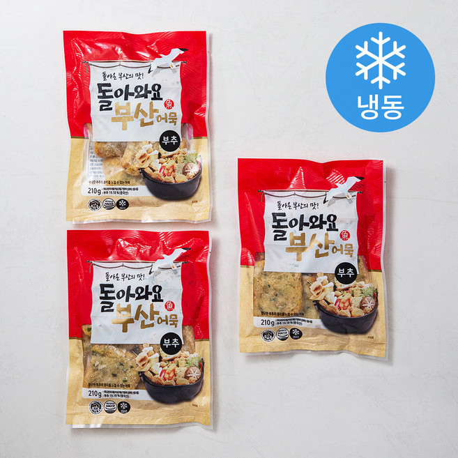 돌아와요 부산어묵 부추 (냉동), 210g, 3개