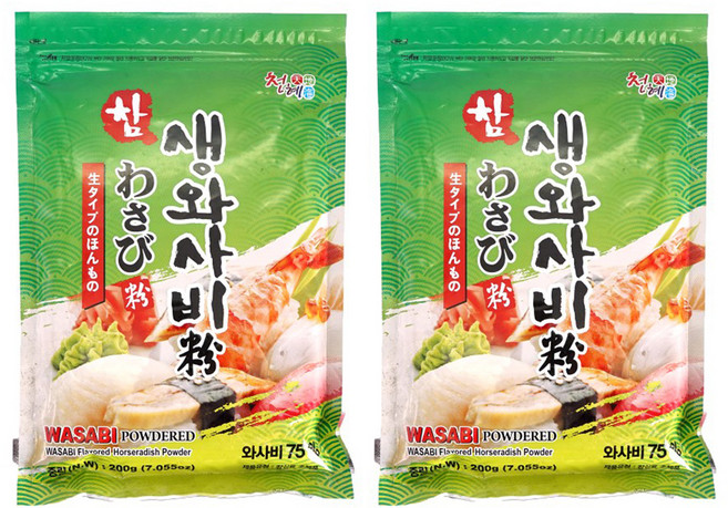 천혜식품 참 생와사비 분말, 200g, 2개