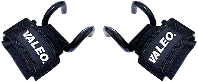 발레오 파워 후크 스트랩 고급형 2p 세트, 블랙, 2개