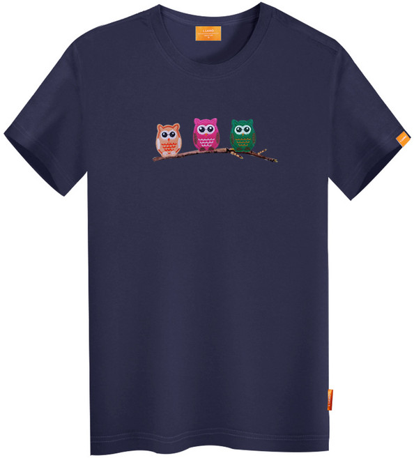 엘라모 부엉이3종와펜 통기성 반팔 티셔츠