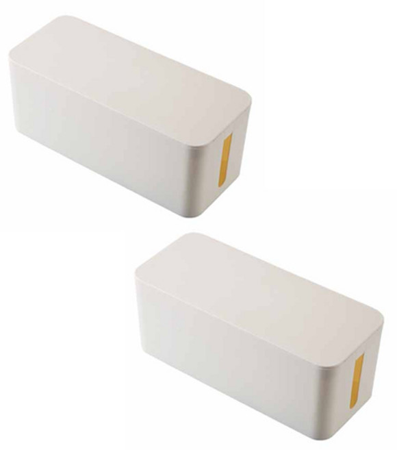 더자카 베스트심플 전선정리함, 2개, 화이트