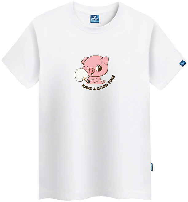 진마니아 핑크돼지 라운드 반팔티 TS-392