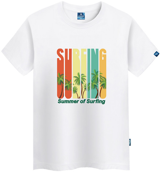 진마니아 썸머써핑 라운드 통기성 반팔 티셔츠 TS-060