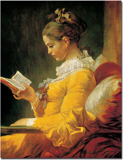 한아트 그림액자 책 읽는 소녀 프라고나르