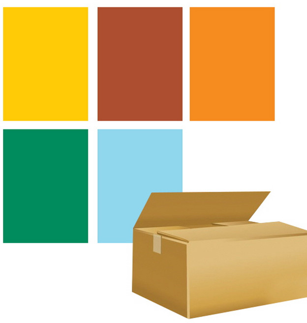 대원우드보드 칼라보드 G 5종 세트 440 x 590 mm, 5mm, 1세트