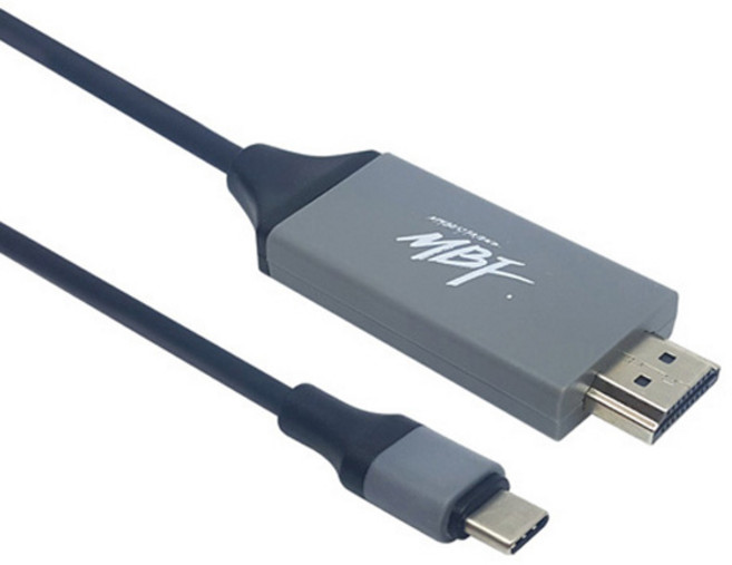 엠비에프 C타입 무전원 유선 MHL 미러링 케이블 MBF-C2H2 2m, 혼합색상, 1개