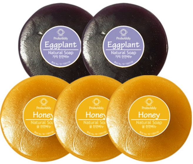 프로버블리 중성비누 꿀 3p + 가지 2p, 1개