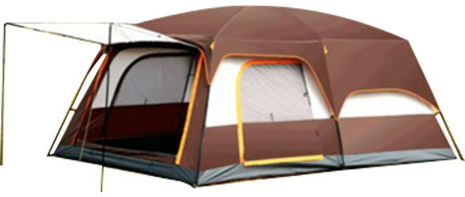 인앤캠핑 대형 쉘터 텐트, 브라운, 8~12인용