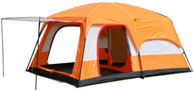 인앤캠핑 거실형 쉘터 텐트, 오렌지, 8~12인용