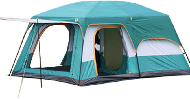 인앤캠핑 거실형 쉘터 텐트, 그린, 8~12인용