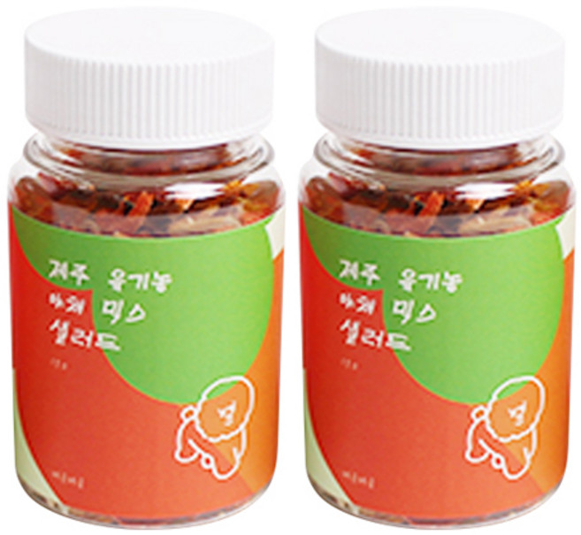 어글어글 믹스 샐러드 강아지 건조 간식 45g, 야채, 2개
