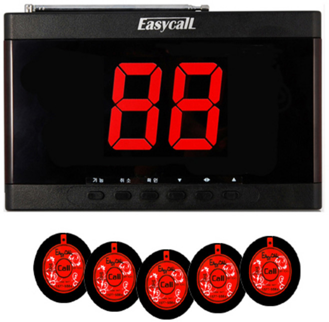 이지콜 수신기 + 호출벨 5p 세트, 1세트