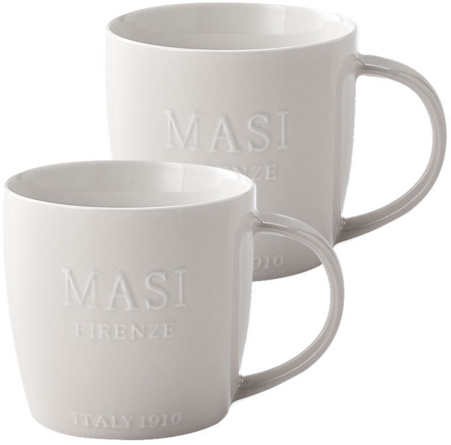 MASI FIRENZE Venti 馬克杯 670ml, 2個, 白色