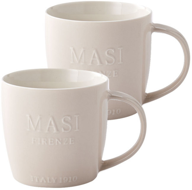 MASI FIRENZE Venti 馬克杯 670ml, 2個, 象牙白