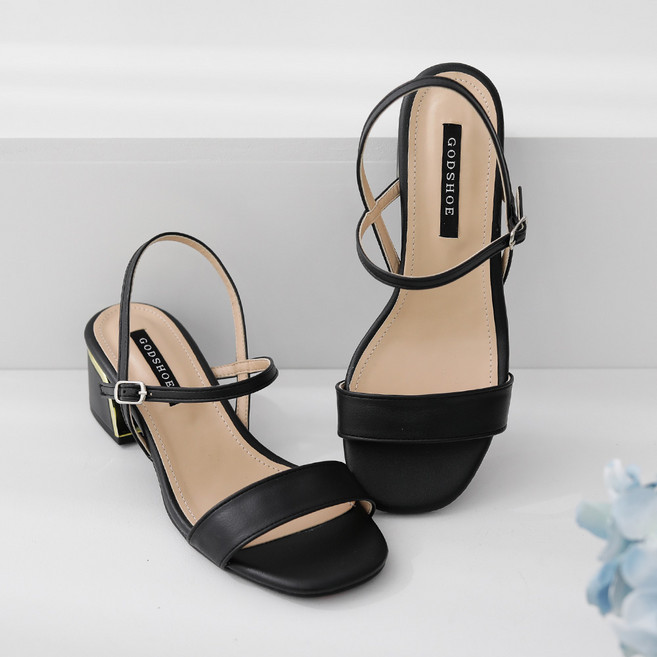 갓슈 여성용 골든힐 라틴 크로스 샌들 5cm