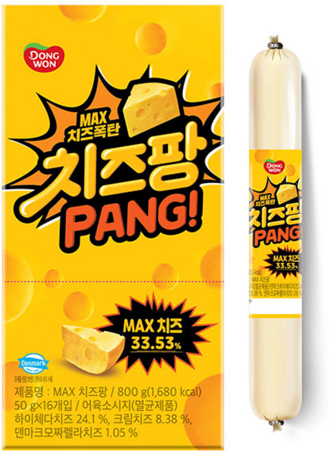 동원 맥스 치즈팡 소시지, 800g, 1개
