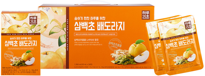 하루기초 삼백초 배도라지즙, 1.5L, 1박스