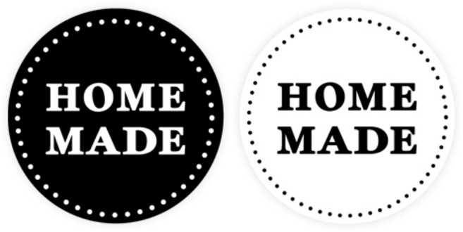 도나앤데코 홈메이드 원형 포장 스티커 2종 x 90p 세트 3.5cm, 블랙, 화이트, 180개