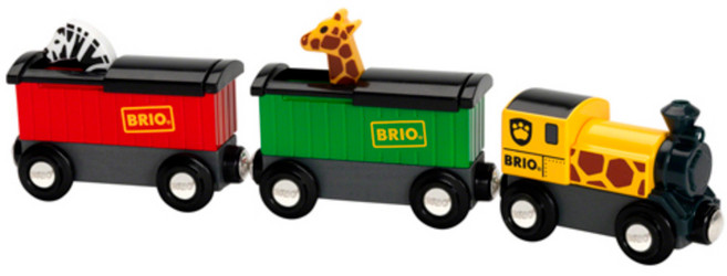 브리오 사파리 기차 작동완구 33722, 혼합색상, 1개