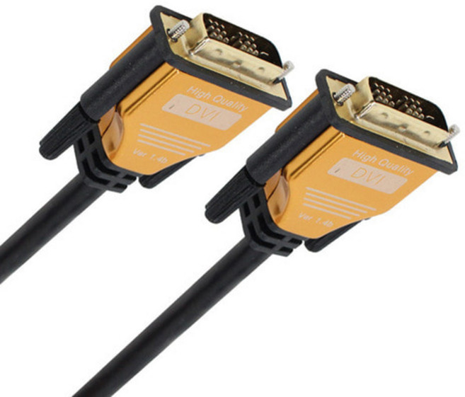 저스트링크 디옵텍 DVI-D 싱글 골드 메탈 케이블 JUSTLINK-DD050G, 1개, 5m