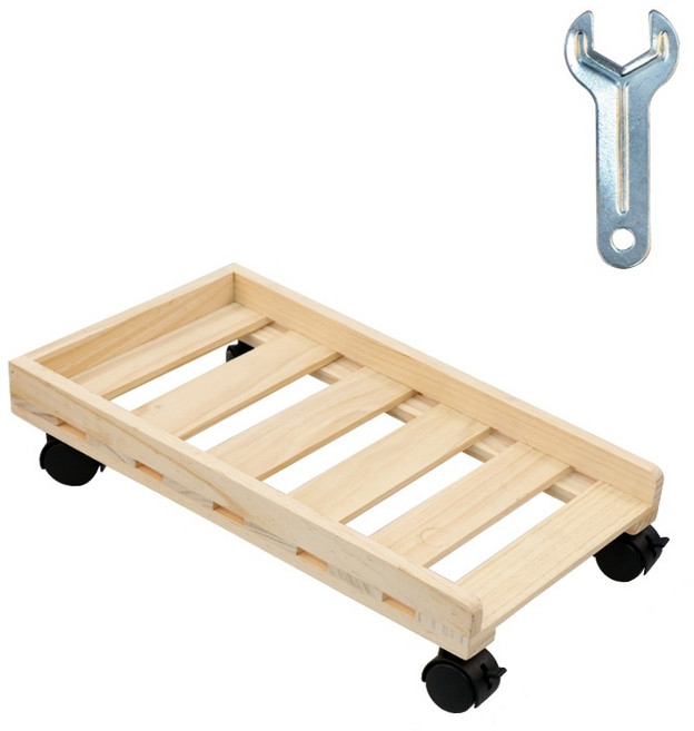 CareFree 우드 컴퓨터 받침대 CS-001 + 렌치, 베이지, 1세트