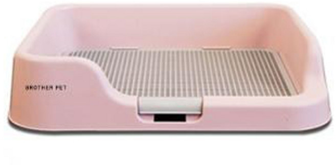 브라더펫 강아지 화장실 배변판, 핑크그레이, 1개