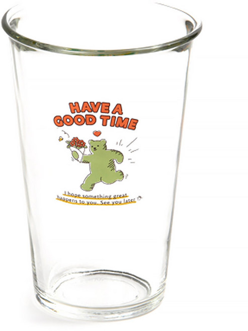 데일리라이크 강화 유리컵 380ml, 01 Jelly bear, 1개