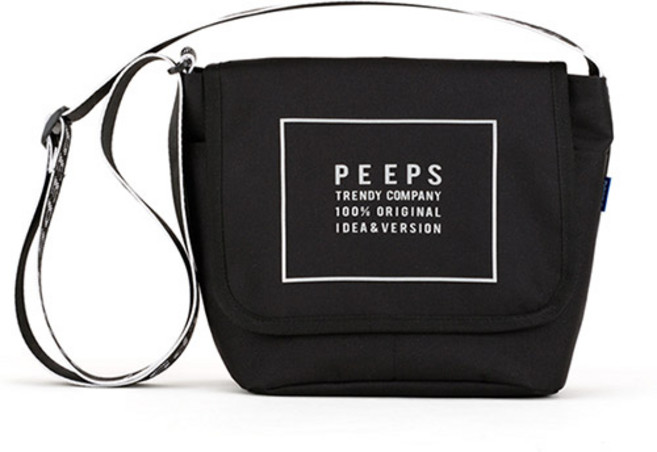 peeps reflect light mini 斜揹包, 黑色