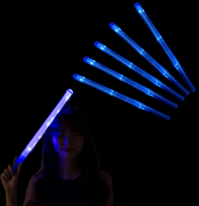 PARTYSHOW LED螢光棒 45cm, 藍色, 6個