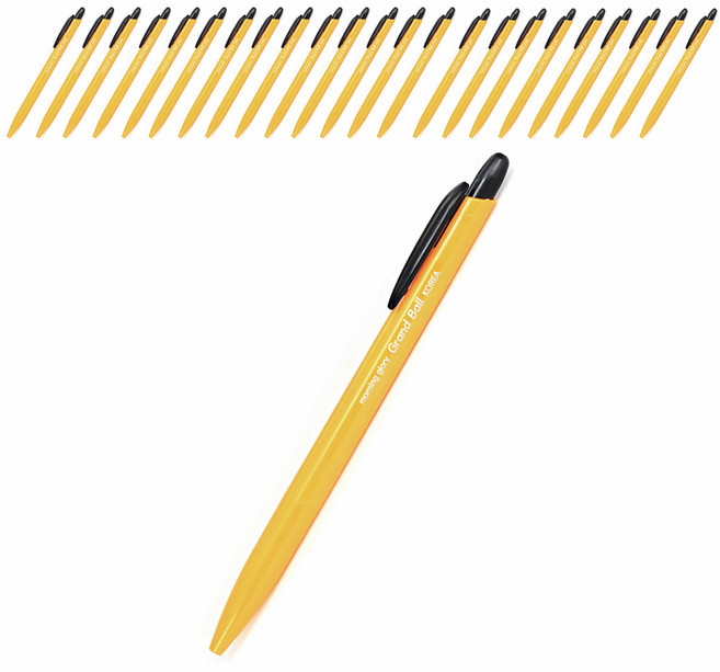 모닝글로리 그랜드볼 볼펜 1.0mm, 흑색, 24개