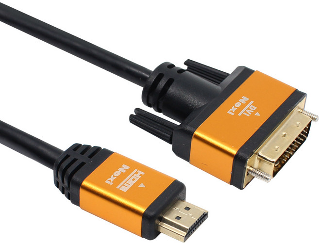 넥시 HDMI 2.0 to DVI 골드메탈 모니터 케이블 V2.0, 1개, 1.5m