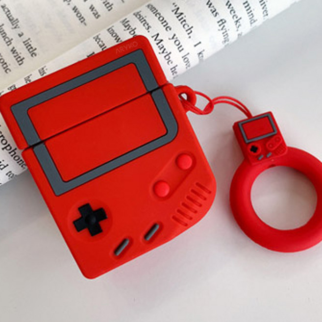 아리코 레트로 미니게임기 에어팟 케이스, 레드