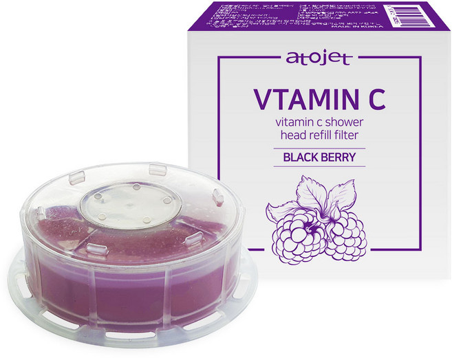 아토젯 비타민 샤워기 헤드필터, 1개, 블랙베리향